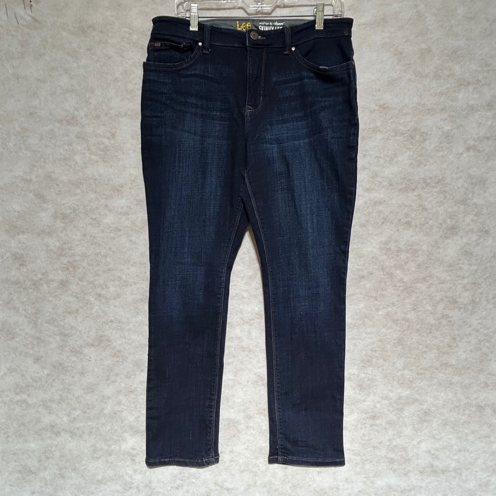 Lee Modern Series Dream Skinny Leg Jeans Womens 14 Short Dark Wash Indigo Blue